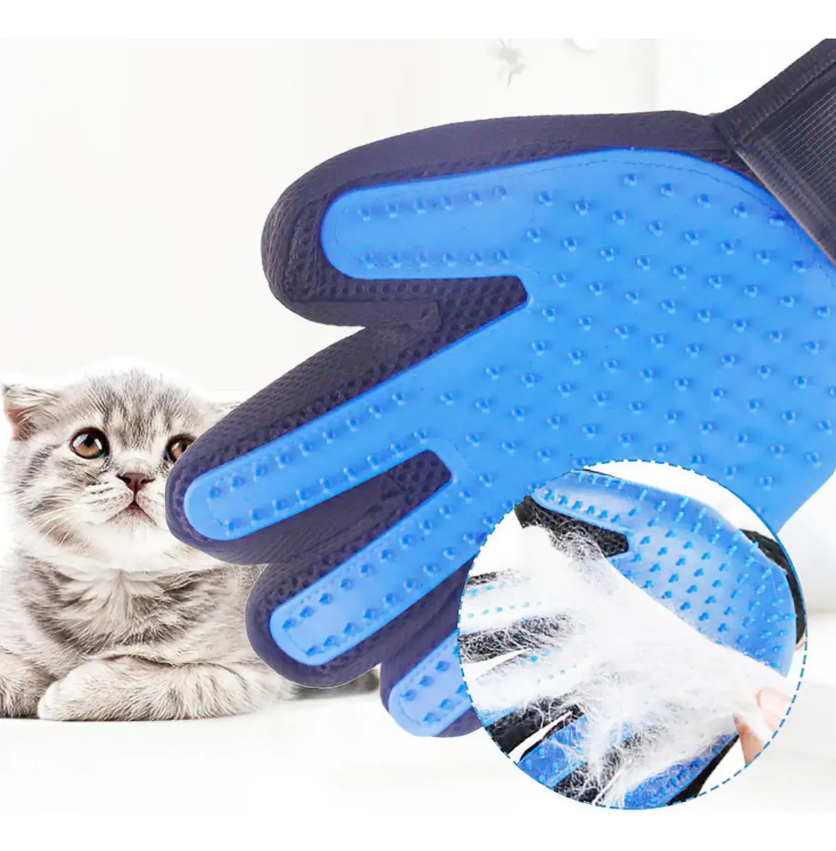 Kit Deslanador Gato Perro Peine Mascota Masajeador