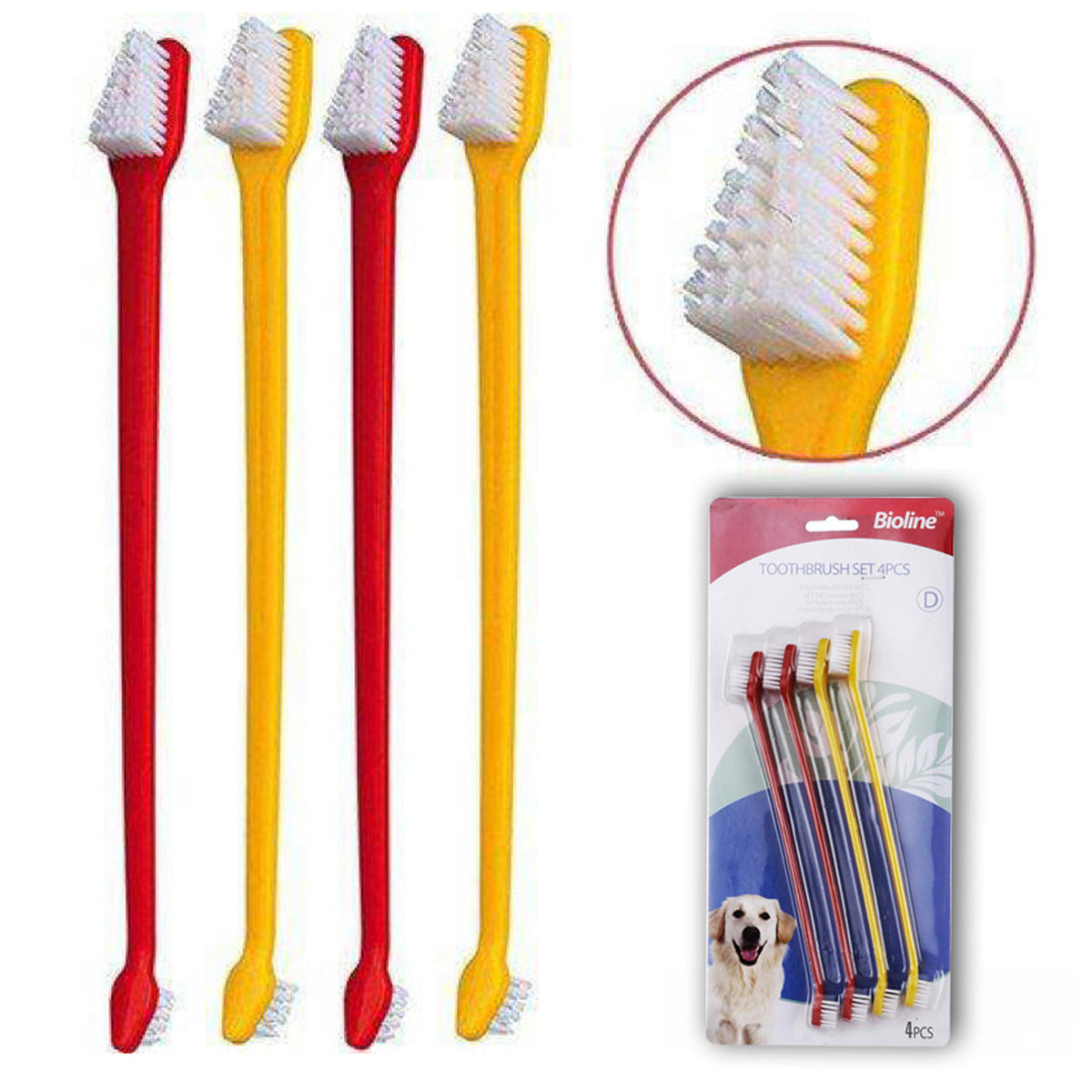 Bioline Set de 4 Cepillos de Dientes