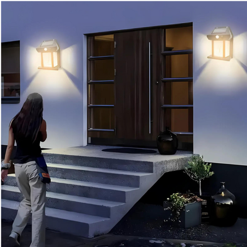 Foco Solar Vintage con 1 Ampolleta de 17 x 12 x 5 Cms. Negro