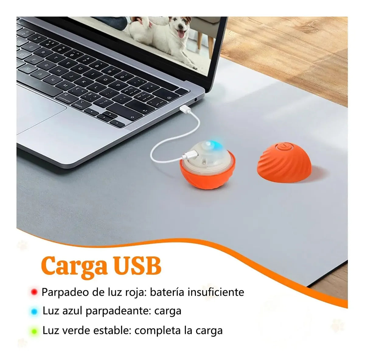 Pelota Giratoria Eléctronica,  Juguete  Para Perros Y Gatos
