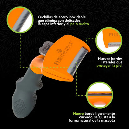 Cepillo Deslanador Furminator Para Perros Pelo Corto Medianos M
