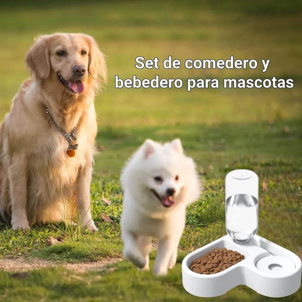Comedero y Bebedero Automático 2 en 1 para Mascotas