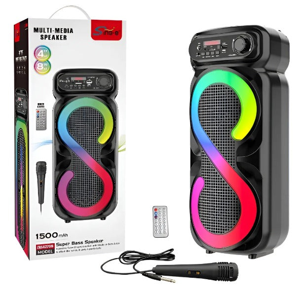 Parlante con Micrófono y Control Remoto Sing-e Modelo ZQS4 | Brumako